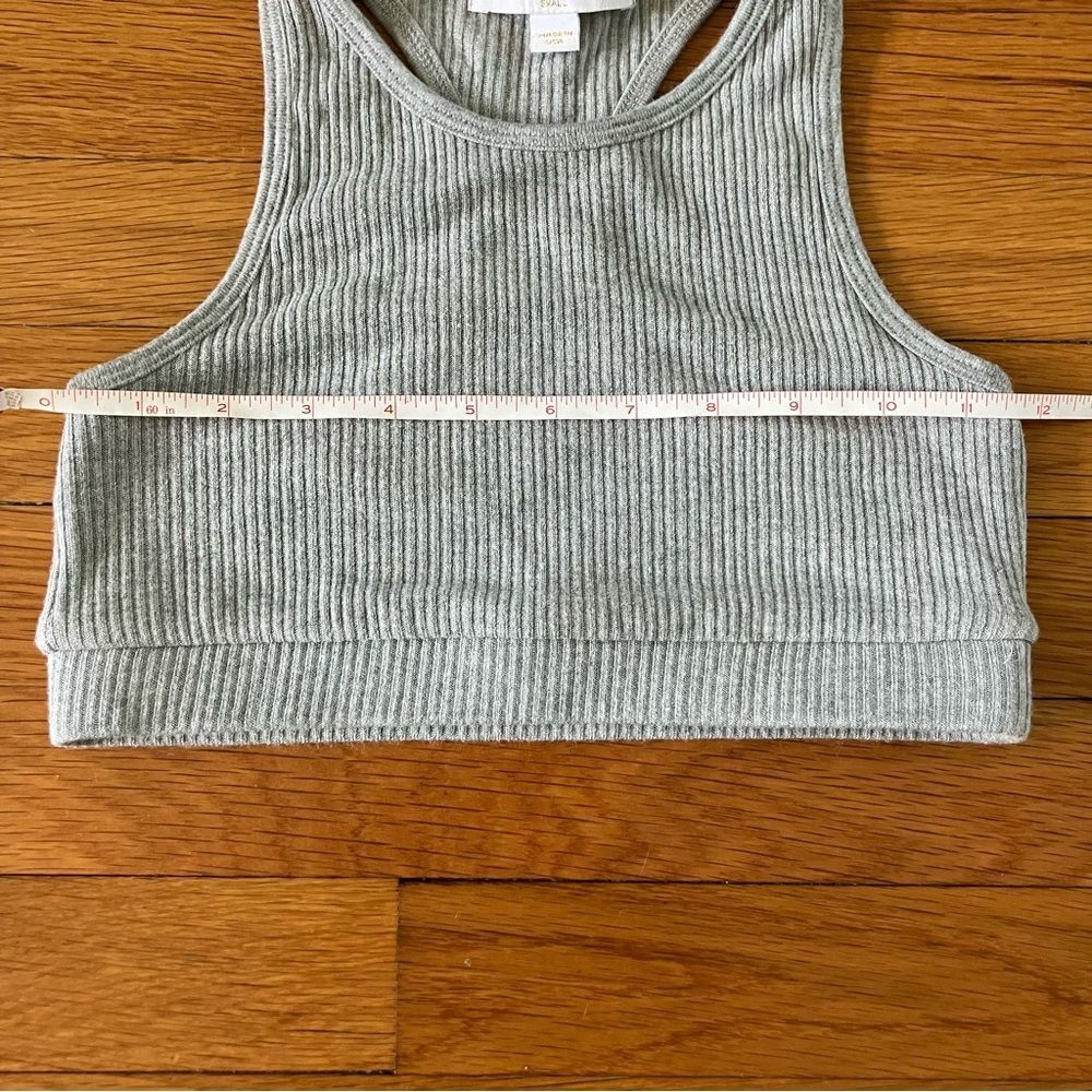 Spiritual Gangster Grey Ribbed Yoga Gym Workout Racerback Sports Bra Small - Picture 4 of 6